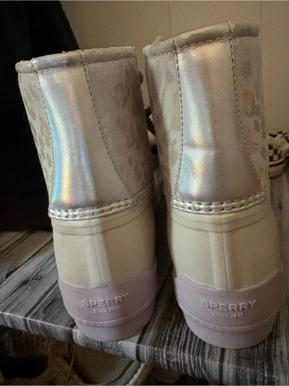 Sperry iridescent upper